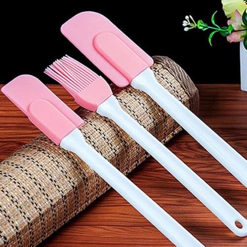 3x Silicone Cream Spatula Batter Scraper Brush Mixing Shovel Butter Baking Tools