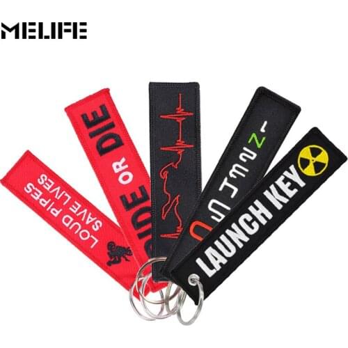 Outdoor Climbing accessories Key Chain Embroidery RIDE OR DIE Key Chain for Aviation Gifts Sport Tag Label Launch Key KeyChains