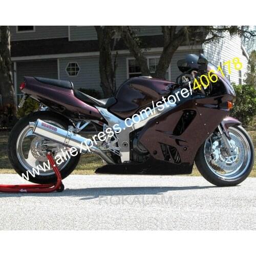 Cheap Fairing Kit Fit For Kawasaki ZX9R 1994-1997 ZX-9R 94-97 Silver Black Motorcycle Fairings