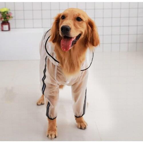 Pet Raincoat Dog Raincoat Transparent Raincoat Light Clothes Waterproof Small Dog Raincoat With Hood Polyester Waterproof Home