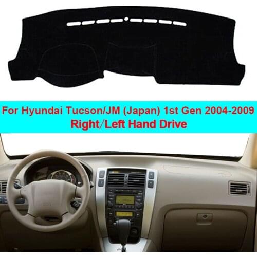 2 Layers Car Inner Dashboard Cover Dash mat Carpet Cape For Hyundai JM (Japan) Tucson 1st Gen 2004 - 2009 LHD RHD Sun Shade