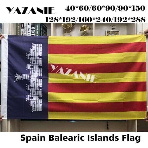 YAZANIE Palma De Mallorca Majorca Balearic Islands Flags and Banners Spanish Polyester Brass Grommets Printed Flags