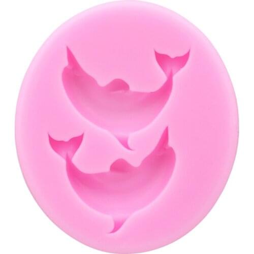 Pink Dolphin Shaped Fudge Cake Baking Mold Kitchen Cake & Chocolate Decorating Tools Silicone Mold