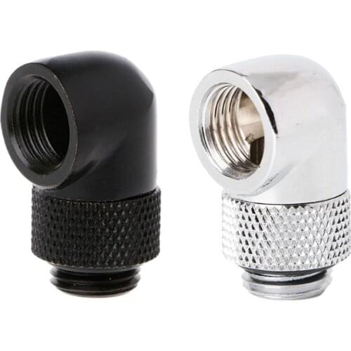 G1/4" Thread Male to Female 90 Degree Angle Rotary Fitting Extender Adapter