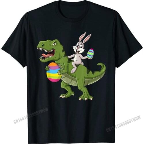 Rabbit Riding T Rex Easter Egg Boys Girls Kids T-Shirt T Shirt Graphic Custom Cotton Boy Tshirts Custom