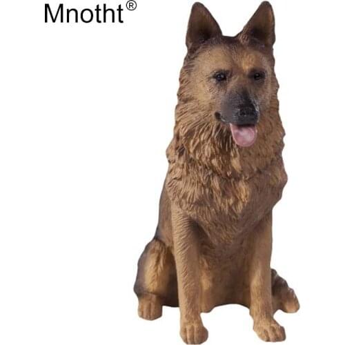 Mnotht 1/6 German Shepherd Dog Model Mini Wolf Dog Blackback Animal Toy Scene Accessory for Action Figure Collection Gift m5n