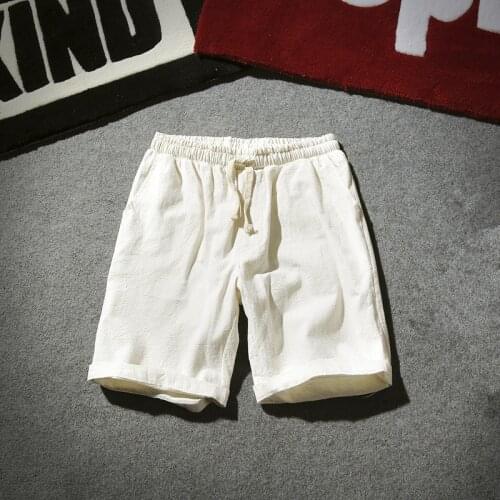 MRMT 2021 Brand Summer Mens Shorts Straight Tube Cotton Linen Pine Belts Short Pants for Male Casual Shorts