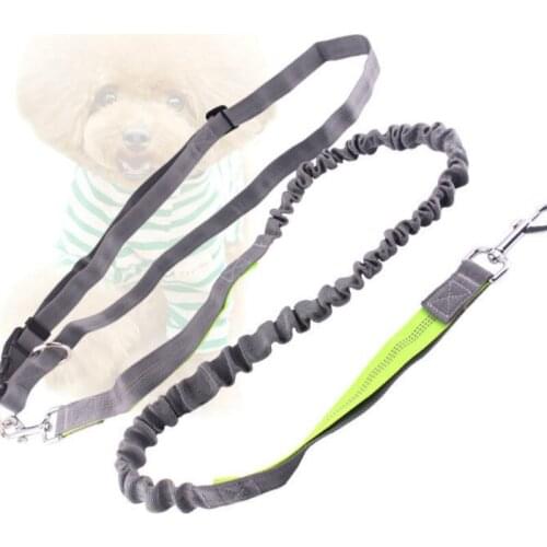 Elastic Waist Dog Leash Running Jogging Dog Sport Product Adjustable Nylon Dog Leash With Reflective Strip Pet Accessories
