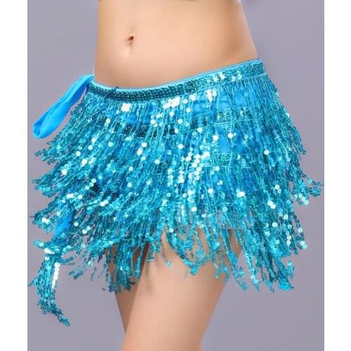 4 Layers Fringe Sequin Oriental Belly Dance Costume Belt for Sale Women Dancing Hip Scarf Scarves Bellydance Accessories Clothes