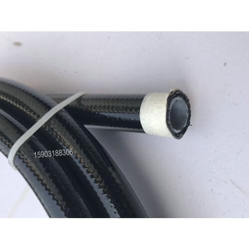PU Coated AN-6 Stainless Steel Braided E85 AN6 PTFE inner Oil Line Fuel Hose 1M