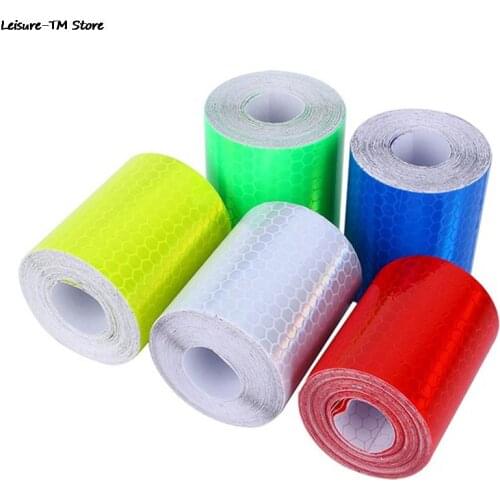 High Visibility Warning Mark Reflective Tape Car Wheel Rim Shape Safety Reflector Strip Self Adhesive Bike Car Sticker 5 Color