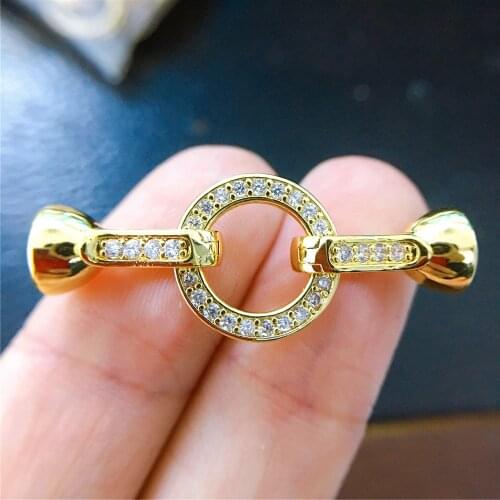 Jewelry Making Supplies High Quality Copper Zirconia Rhinestone Findings DIY Long Pearls Necklace Pendant Accessories Spacers