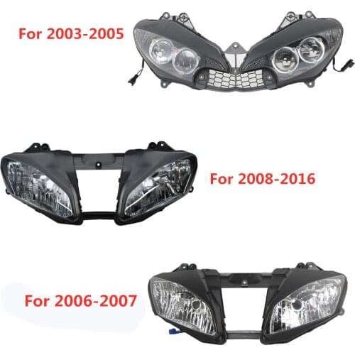 Motorcycle Clear Front Headlight Head Light Lamp For Yamaha YZF R6 2003-2005 2006-2007 2008-2016