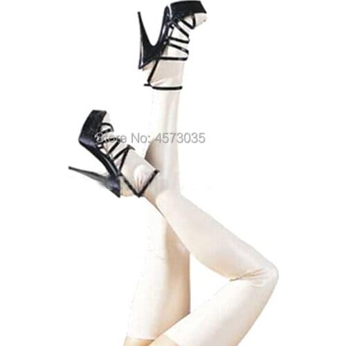 Unisex sexy lingerie cekc zentai exotic black red latex handmade long stockings uniform pants fetish customize size color XS-XXL