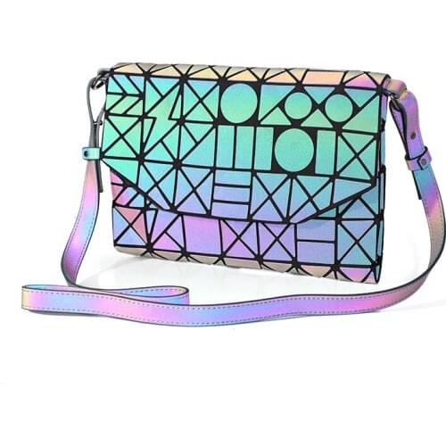 Fashion Geometric Casual Clutch Messenger Bags Luminous Designer Women Evening Bag Shoulder Bags Girls Flap Handbag