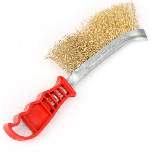 Bbq Butterfly roasted red handle clean brush bulk barbecue mesh cleaning accessories copper wire