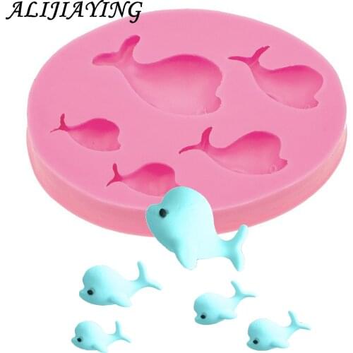 1Pcs Dolphin Silicone Mold Ocean Animal Mold Sugarcraft, Fondant, Scrapbooking, Candy, Resin, Chocolate Cake Border Mould D0573