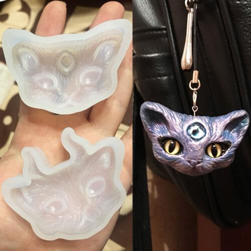 Silicone Mould UV Epoxy Resin Mold Handcraft Soap Cat Model Making Tool DIY Devil Cat Mould Home Decor Jewelry Pendant Ornament