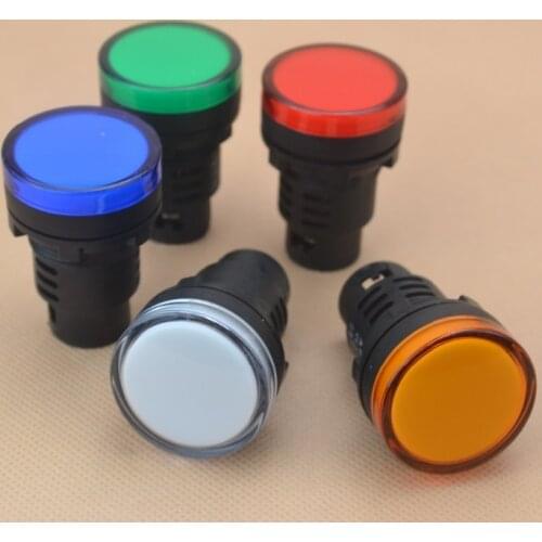 30mm led Indicator lamp signal light blue,green,red,white,yellow pilot lamp 12v 24v 110v 220v
