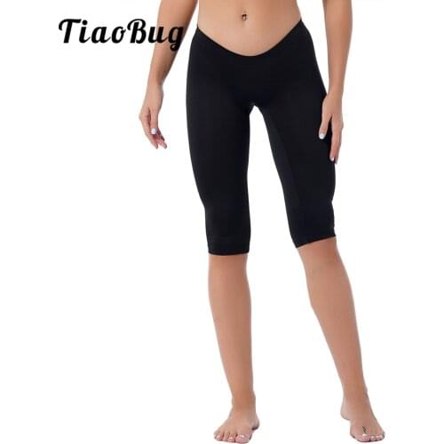 Dance Pants Women Girls Skinny Dancing Wear Plus Size Spandex Waistband Elastic Fitness Jogger Ballet Gymnastics Shorts