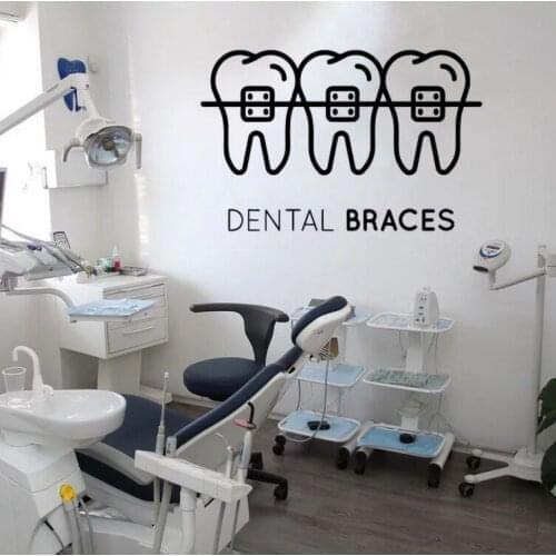 Teeth Care Wall Sticker Dental Clinic Vinyl Wall Decal Removable Tooth Shop Decoration Removable Quote Window Decal AY1422