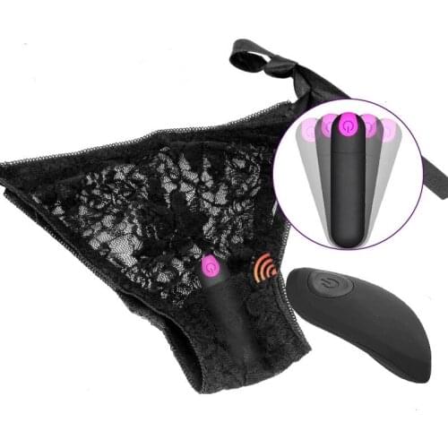 USB Charge Mini Powerful Bullet Vibrator Vaginal G Spot Masturbation Wear Lace Panties Underwear Sex Toys For Women Sex Shop