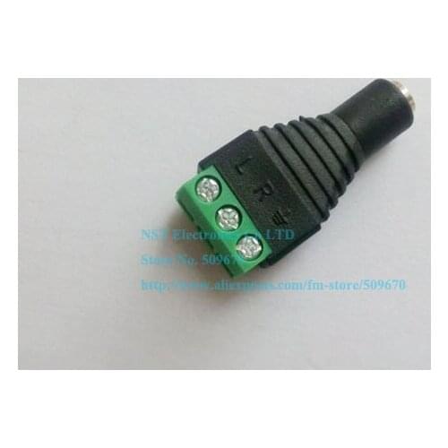 High Quality Terminal Block to 3.5MM Stereo Jack FemaleAdapter 3Pin Audio Connector Adapter/Free Shipping/10PCS