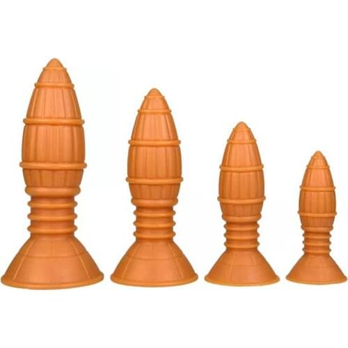 Adult sex toys for men and women with missile back court anal plug soft dildo anal plug fisting masturbation sex toy