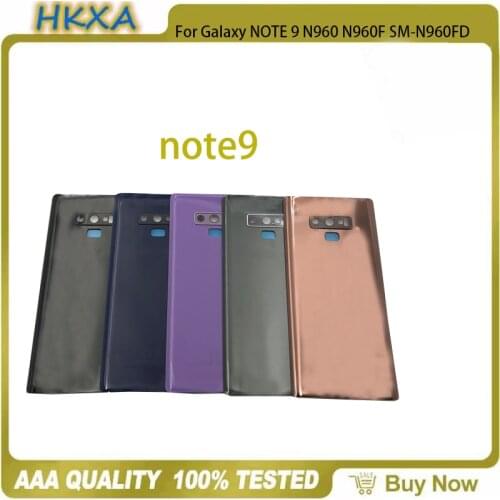 For SAMSUNG Galaxy NOTE 9 N960 N960F SM-N960FD Battery Back Cover Door Housing+ear Camera Glass Lens Frame Replacement Repair