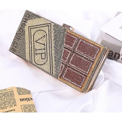 Crystal Clutch Evening Bag Crossbody Diamond Rhinestone Purse Money Bling Handbag Wallet for Women