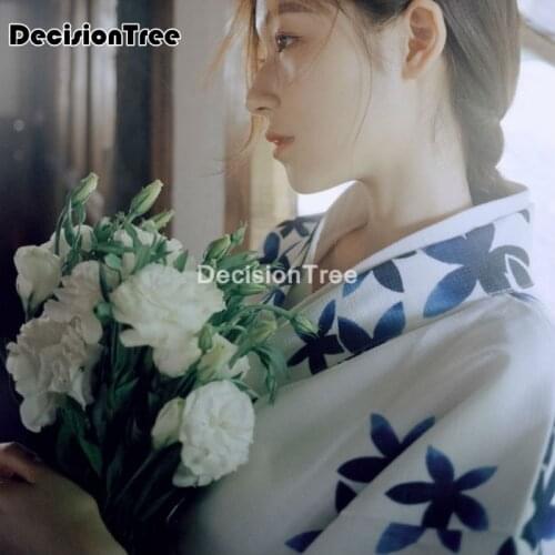 2021 girls japanese style retro kimono floral woman party dress outfits daily geisha kimono robe women haori japan geisha