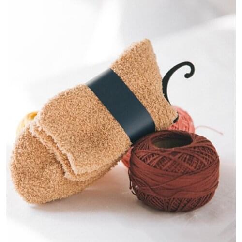 1 Pair Men Women Warm Home Winter Warm Floor Bed Fluffy Socks Unisex Solid Color Plush Thicken Soft Socks Extreme Sleep Sock