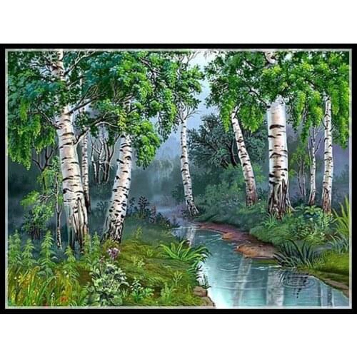 14/16/18/27/28 Golden Panno,Needlework,Embroidery,DIY Landscape Painting,Cross stitch,kits,14ct Yang tree home Cross-stitch