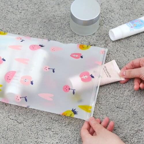 2pc Fruit Transparent sealed bag Foldable Storage Cosmetic Clothing underwear Shoes quilt Organize Admission Travel pouch