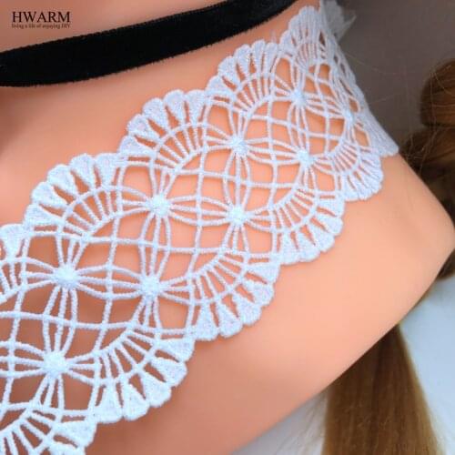 5yard 5.8cm african Lace fabric ribbon trim DIY wedding decoration skirt clothes accessories Pillow curtains milk geometric