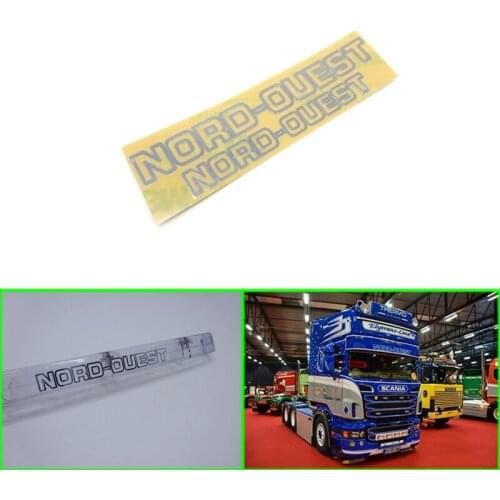 Car Roof Sun Visor Light Box Decoration Metal Sticker for 1/14 Tamiya RC Truck Trailer Tipper Scania Car Diy Parts