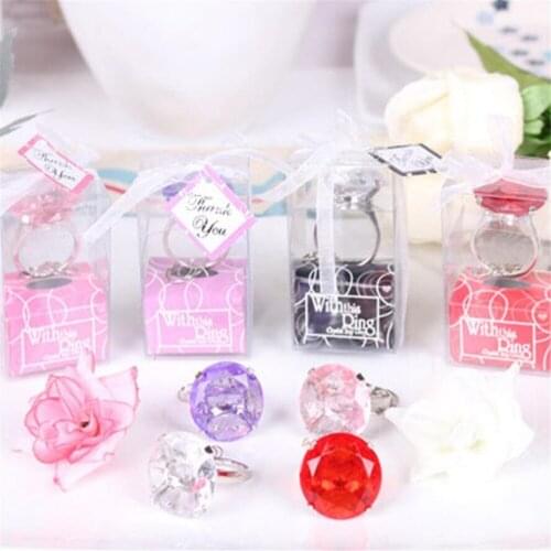 Free Shipping Hot Selling Newest Wedding Gifts Diamond Ring Shape Keychain Key Accessories Choose 5 Color 50Pcs/Lot