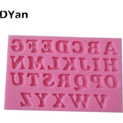 Free Shipping English Letters Silicone 3D Mold Cookware Dining Bar Non-Stick Cake Decorating Fondant Soap Mold A129