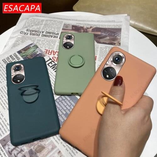 Candy Color Stand TPU Case For Huawei Honor 50 Pro SE Ring Holder Bracket Silicone Phone Cover For RNA-AN00 JLH-AN00 NTH-AN00