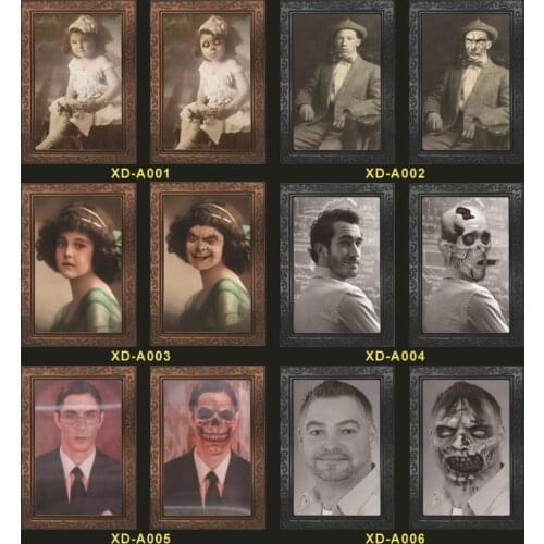 Decorative Painting Happy Halloween Bar Haunted House 3d Ghost Festival Face Change Photo Frame Stage Decoration Prop Horror