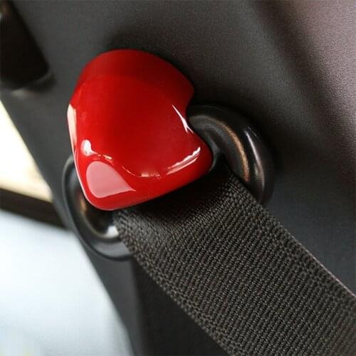 For 15-20 Ford Mustang Car Seat Belt Modification Cover Sticker Safety Belt Buckle Decorative Shell Auto Interior Accessories