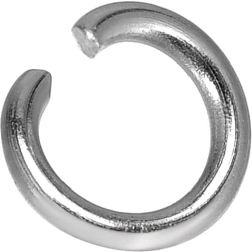 DoreenBeads Dull Dilver Color Stainless Steel Open Jump Rings Jewelry Accessories 6mm(1/4") Dia. , Cadmium Free, 500 PCs