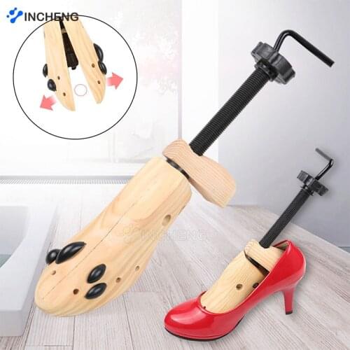 Women Men Two Way Support Anti Wrinkle Bunion Keeper Boots Expander Rack Shoe Stretcher High Heels Holder Shaper Wooden