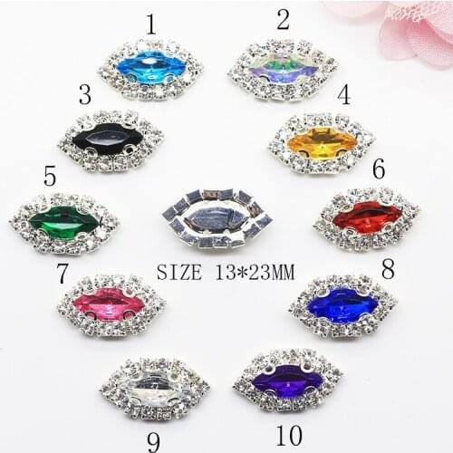 Hot Prices Hand-stitched Metal Buttons Rhinestone Acrylic Decoration Sewing Clothing Accessories Diy Handwork Mix Color