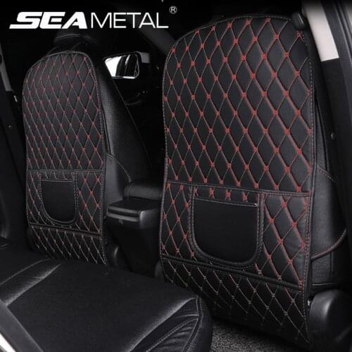 PU Leather Seat Back Protector Anti Kick Pad for Children Baby Kick Mat Stain Resistant Waterproof Auto Interior Accessories