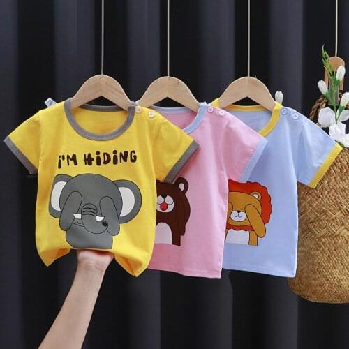 Summer Childrens Clothing Boys Girls Short Sleeve T-shirt Kids Sweatshirt Childs Cotton Clothes Boys T-shirts Dinosaur Tops