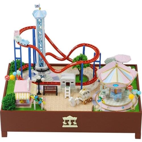 DIY Dollhouse Kit Toy House for Birthday Gift Amusement Park Parent-child Creative Handmade Puzzle 3D Model Dollhouse Miniature