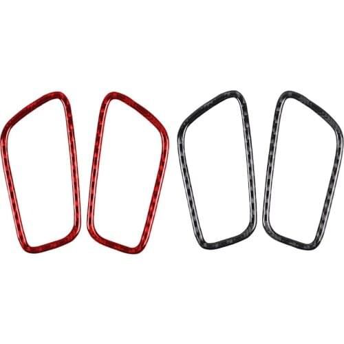 Fit For Porsche Macan 2014-2021 Real Carbon Fiber Interior Side Air Vent Outlet Cover Decorative Trim Car Accessories