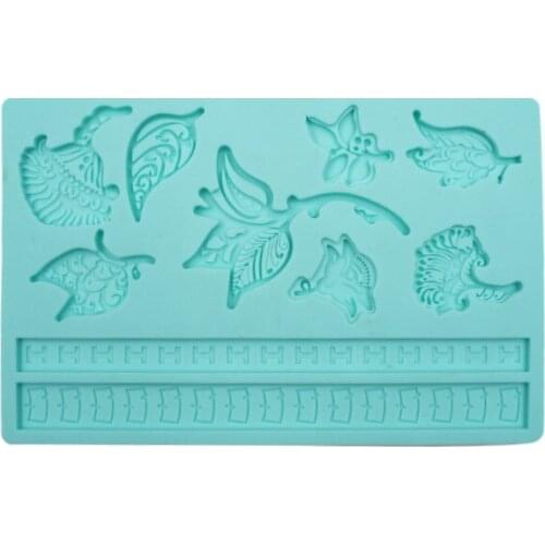 Fondant Tool Different Leaves Shape Cake Baking Mold Silicone Embossing Die Sugar Arts Flower D920