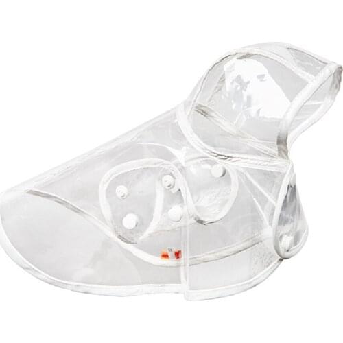 Portable Pet Transparent Hooded Raincoat Waterproof Jacket Dog Windproof Coat Lightweight Rain Out Clothes Pet Supply